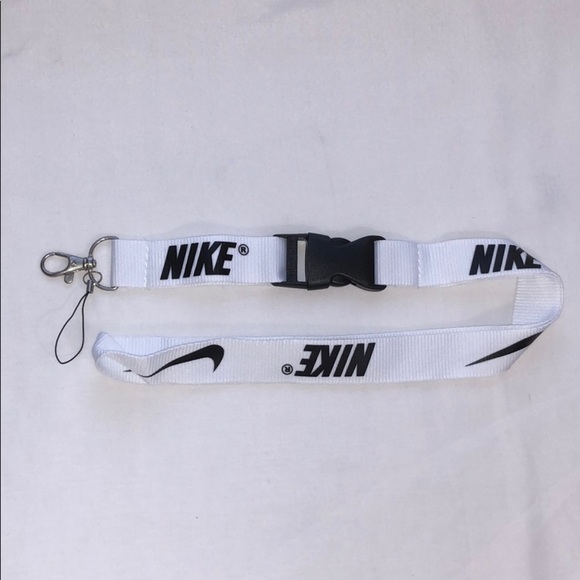 New Nike White and Black Lanyard ID Badge Keychain - Picture 1 of 8